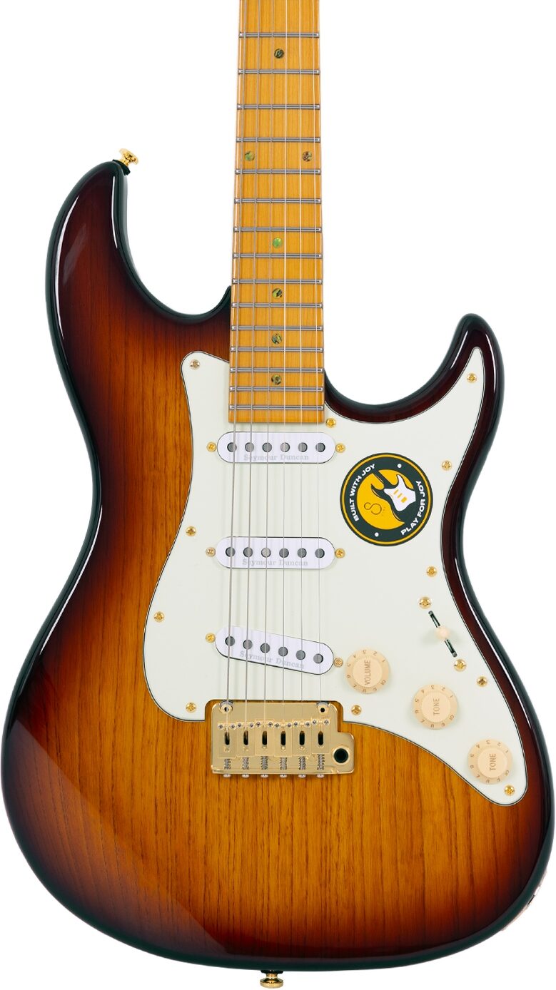 Sire Larry Carlton S10 SSS Electric Guitar (with Case), Tobacco Sunburst, Action Position Back