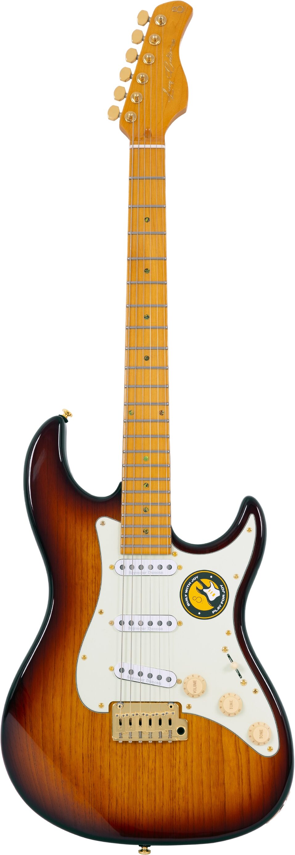 Sire Larry Carlton S10 SSS Electric Guitar (with Case), Tobacco Sunburst, Action Position Back