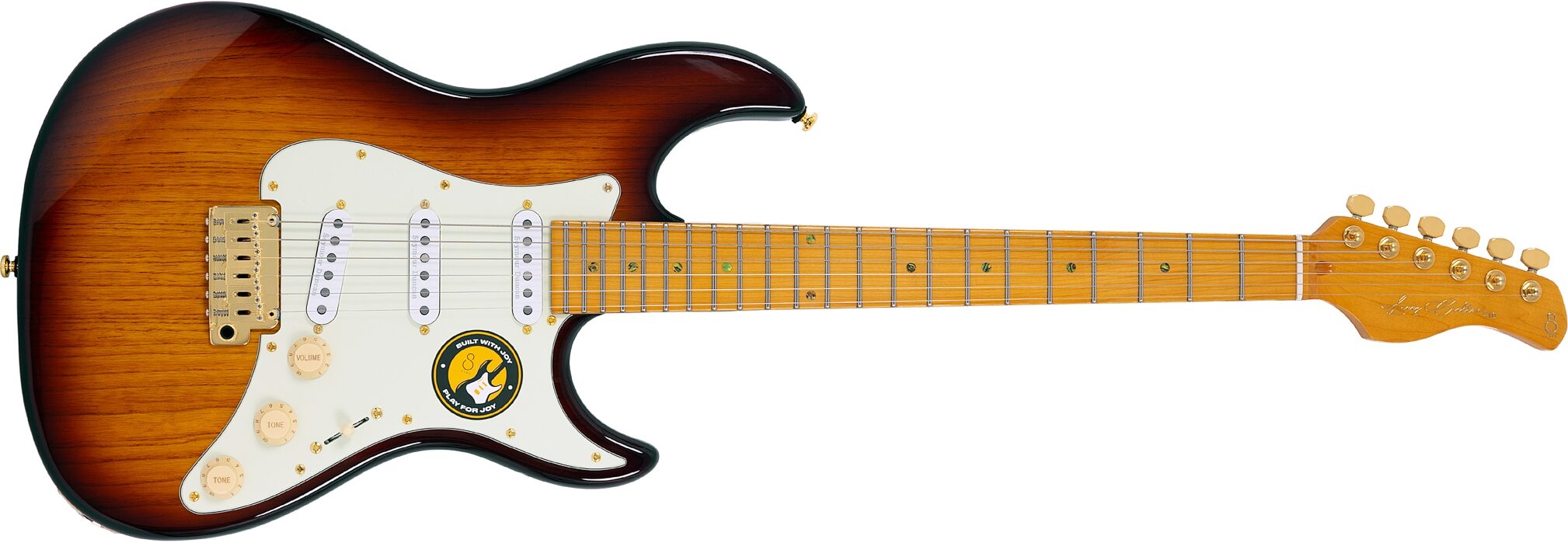 Sire Larry Carlton S10 SSS Electric Guitar (with Case), Tobacco Sunburst, Action Position Back
