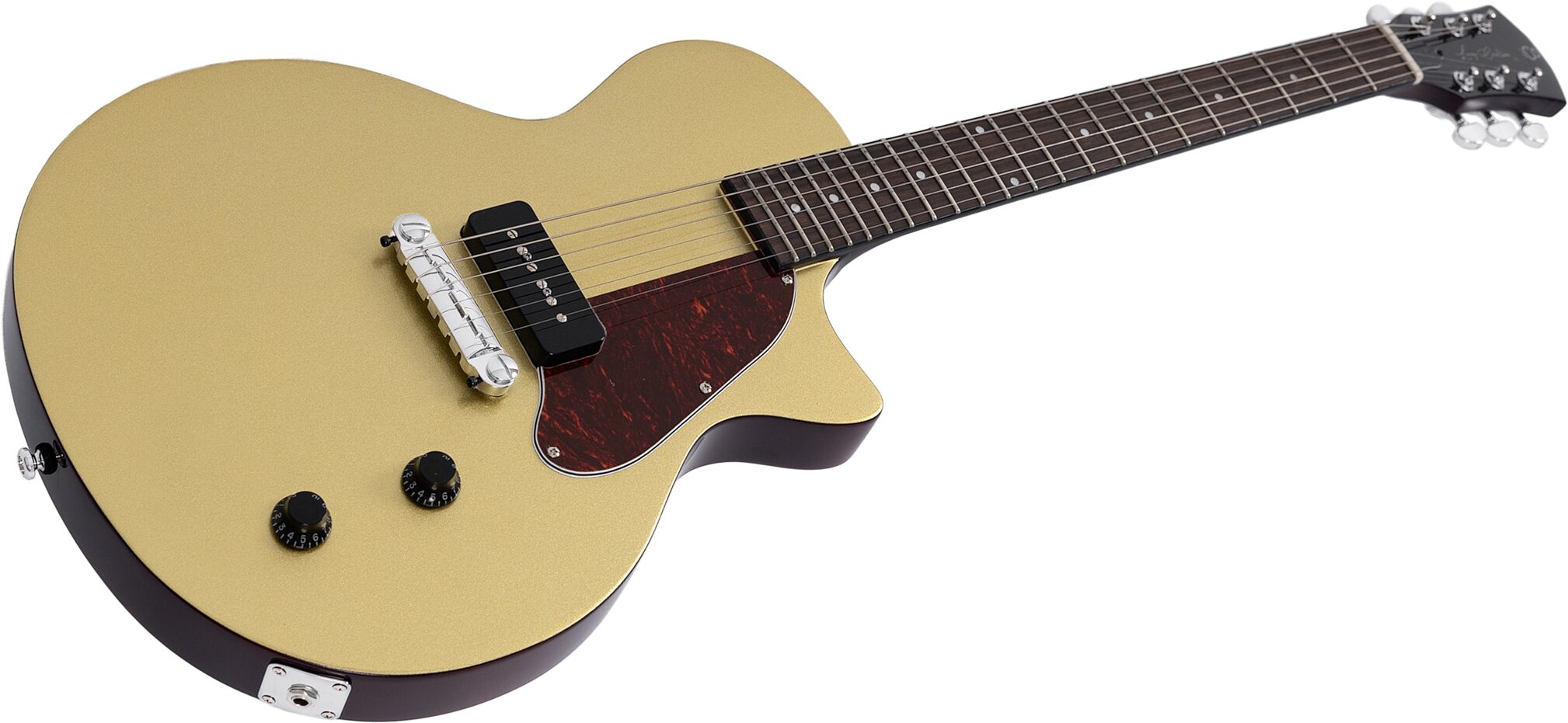 Sire Larry Carlton L3 Electric Guitar, Gold Top, Action Position Back