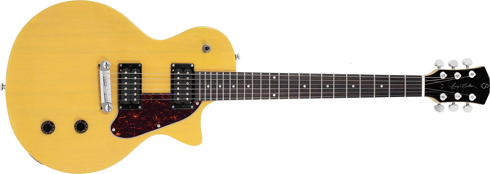 Sire Larry Carlton L3 HH Electric Guitar, TV Yellow, Action Position Back