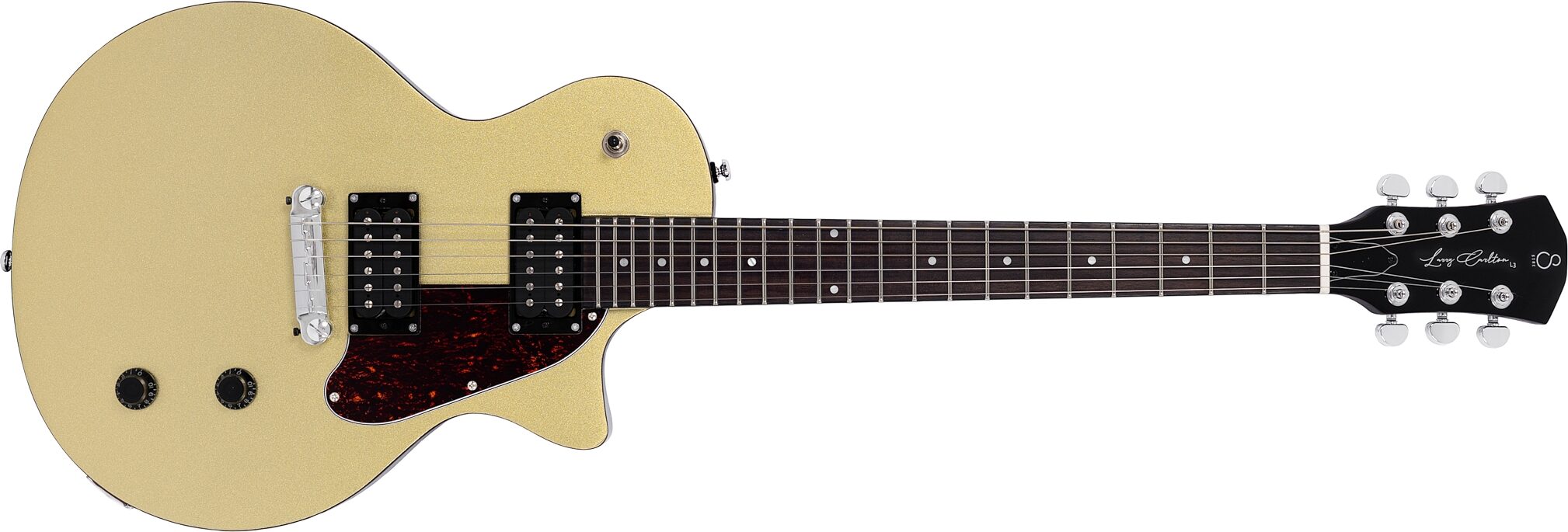 Sire Larry Carlton L3 HH Electric Guitar, Gold Top, Action Position Back