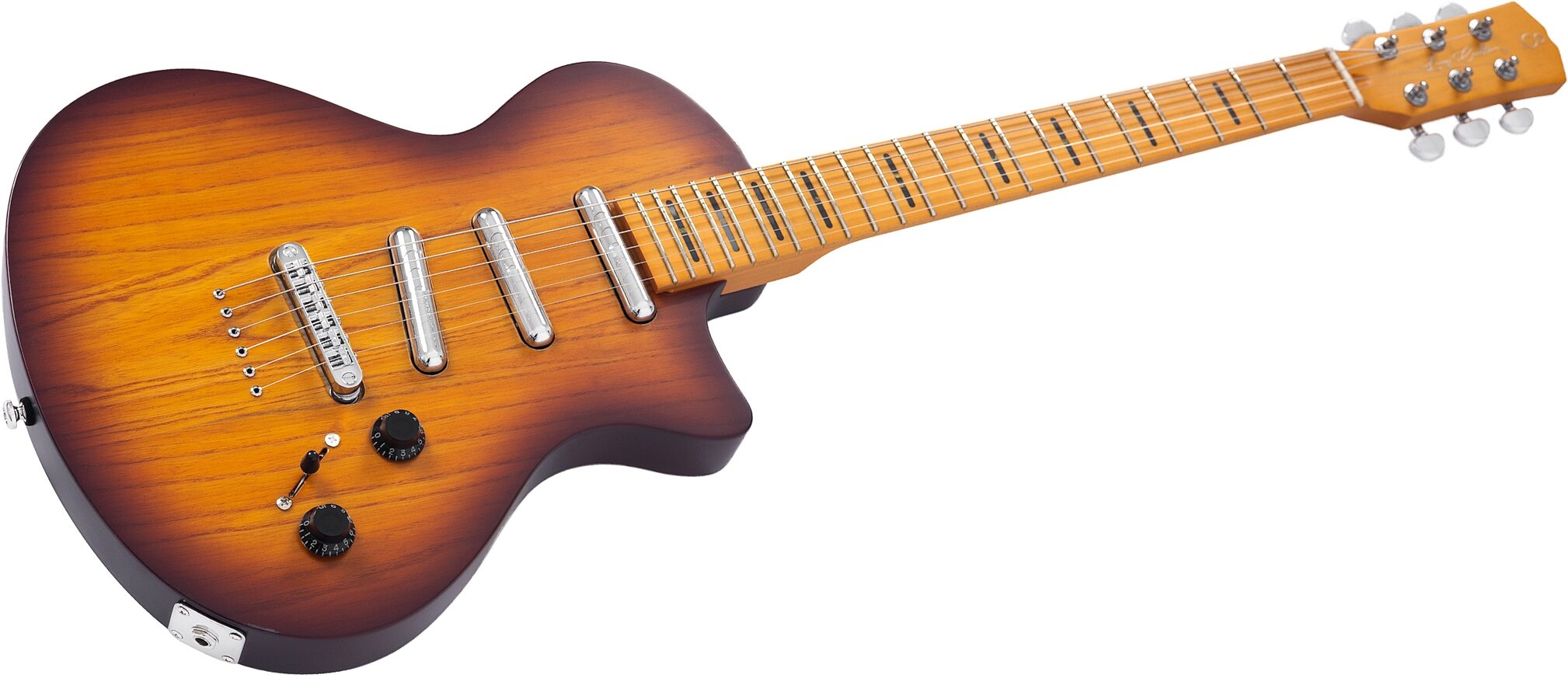 Sire Larry Carlton L5 Electric Guitar, Tobacco Sunburst, Action Position Back