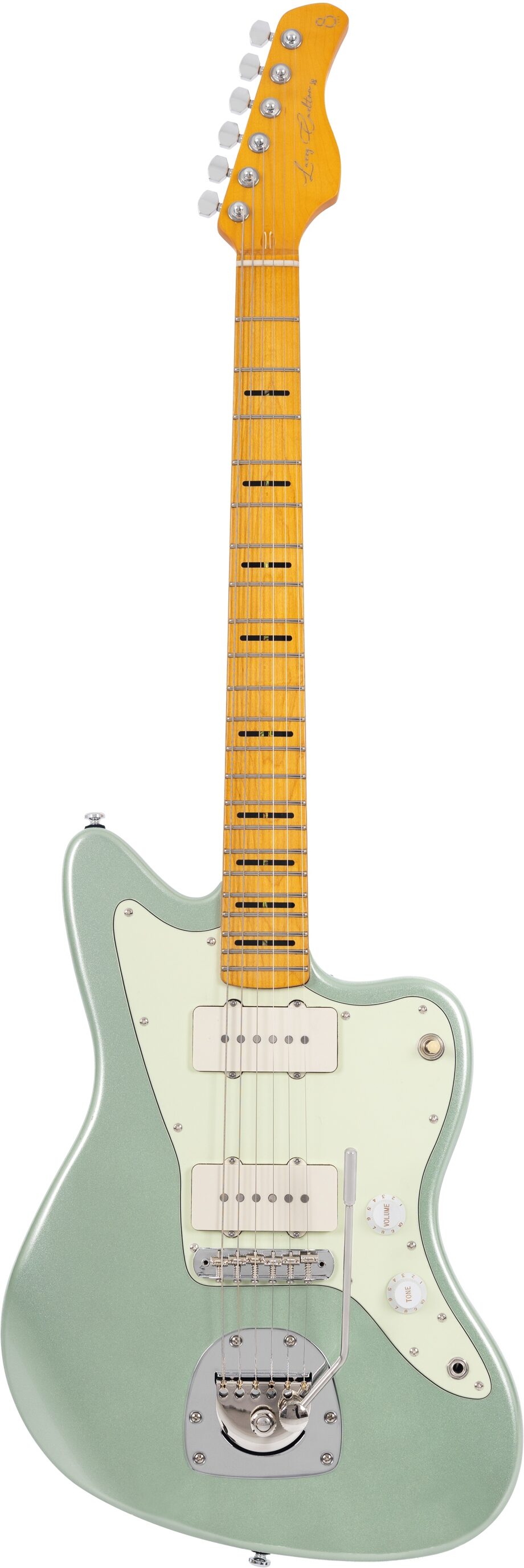 Sire Larry Carlton J5 Electric Guitar, Maple Fingerboard, Surf Green, Action Position Back