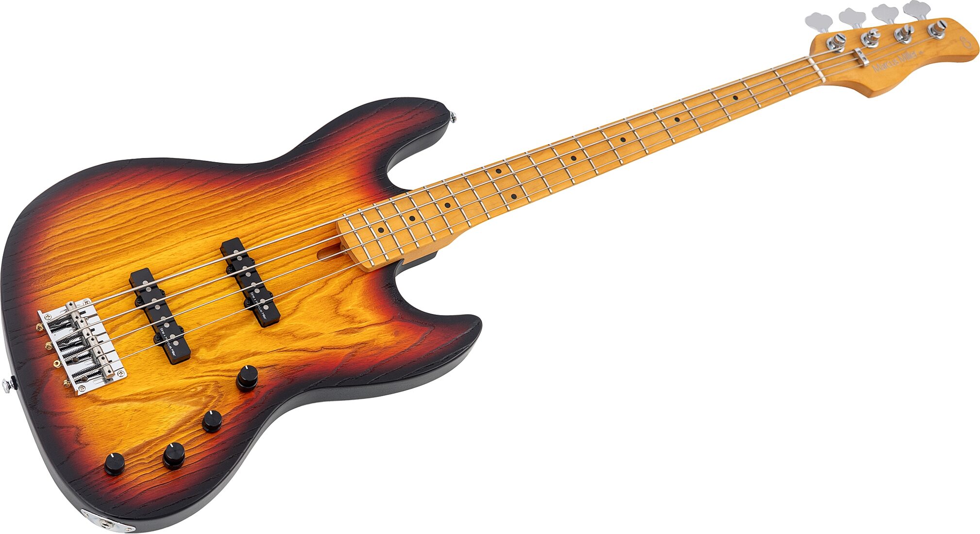 Sire Marcus Miller V6 Electric Bass, 3-Tone Sunburst, Action Position Back