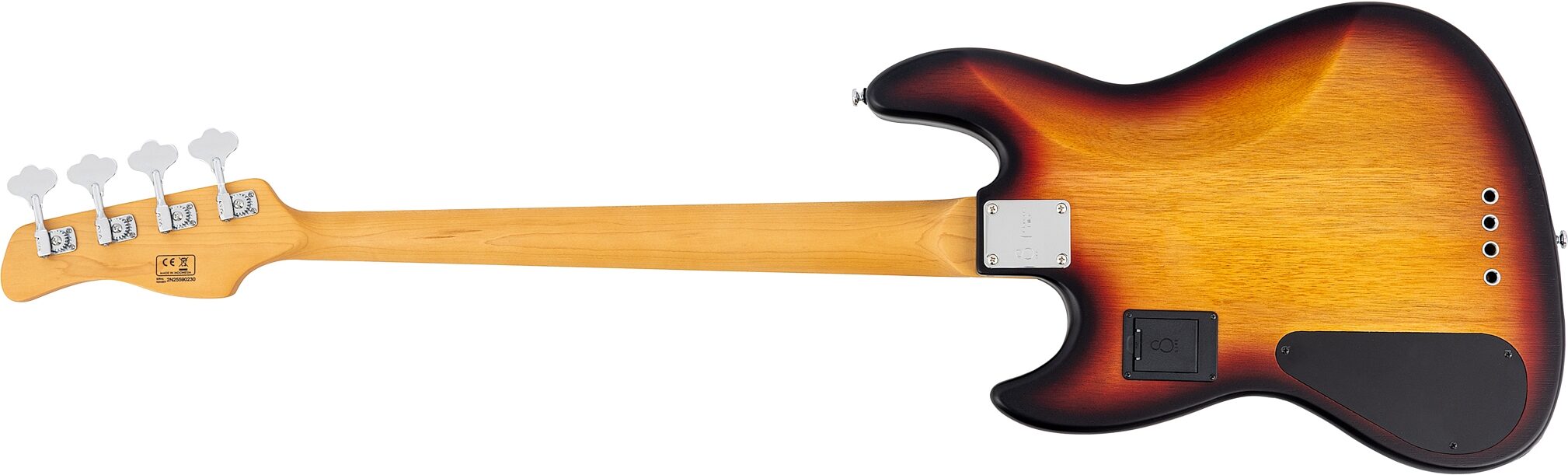 Sire Marcus Miller V6 Electric Bass, 3-Tone Sunburst, Action Position Back