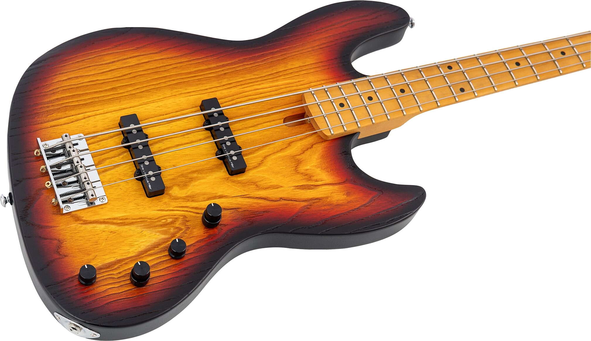 Sire Marcus Miller V6 Electric Bass, 3-Tone Sunburst, Action Position Back