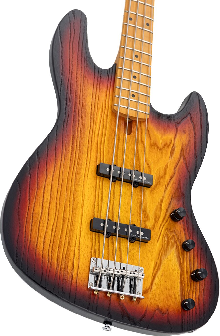 Sire Marcus Miller V6 Electric Bass, 3-Tone Sunburst, Action Position Back