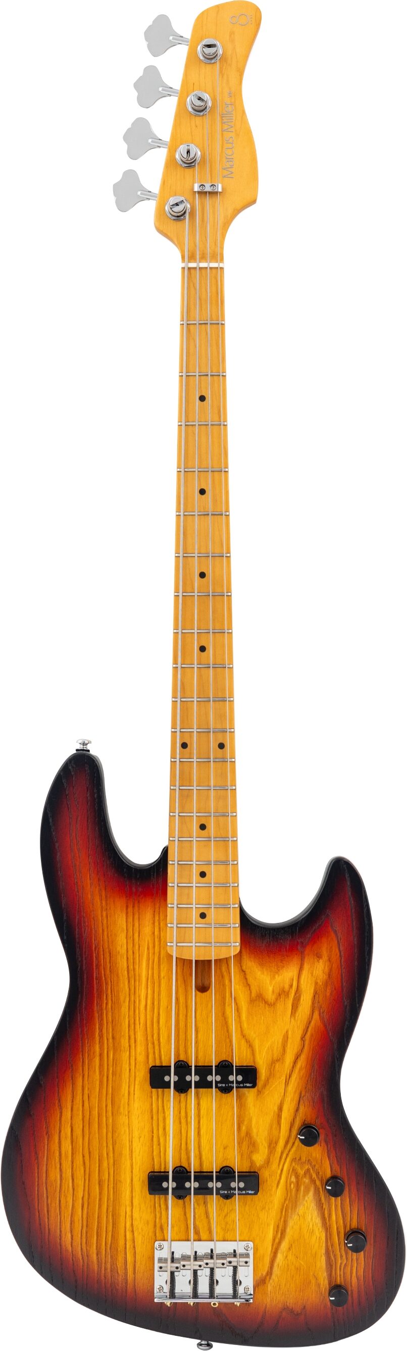 Sire Marcus Miller V6 Electric Bass, 3-Tone Sunburst, Action Position Back