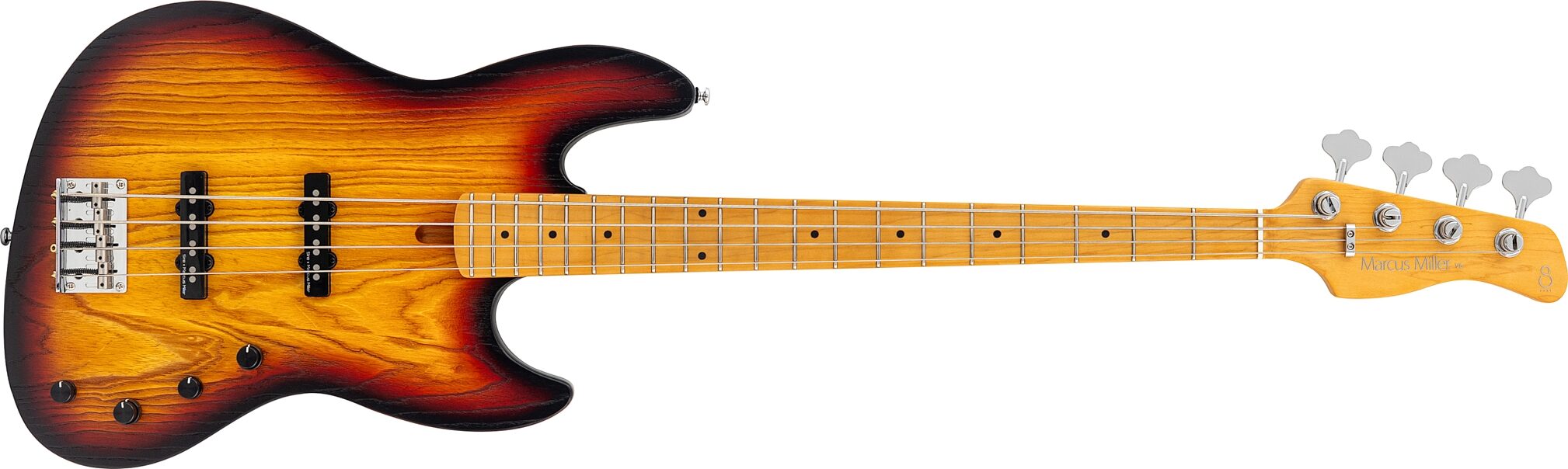 Sire Marcus Miller V6 Electric Bass, 3-Tone Sunburst, Action Position Back