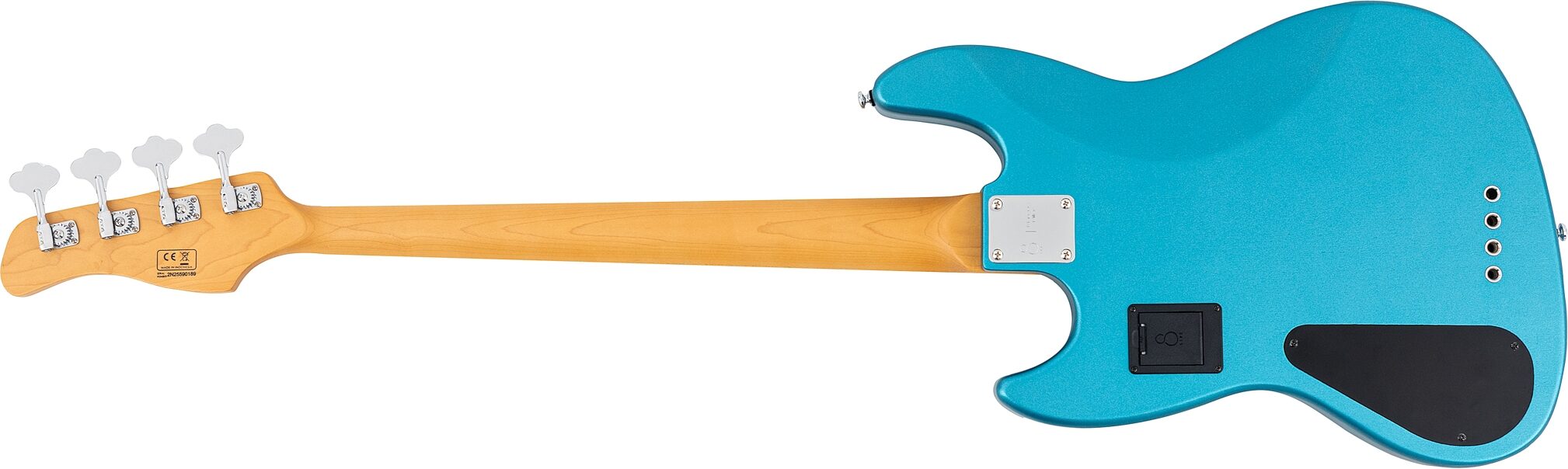 Sire Marcus Miller V6 Electric Bass, Ocean Turquoise Blue, Action Position Back