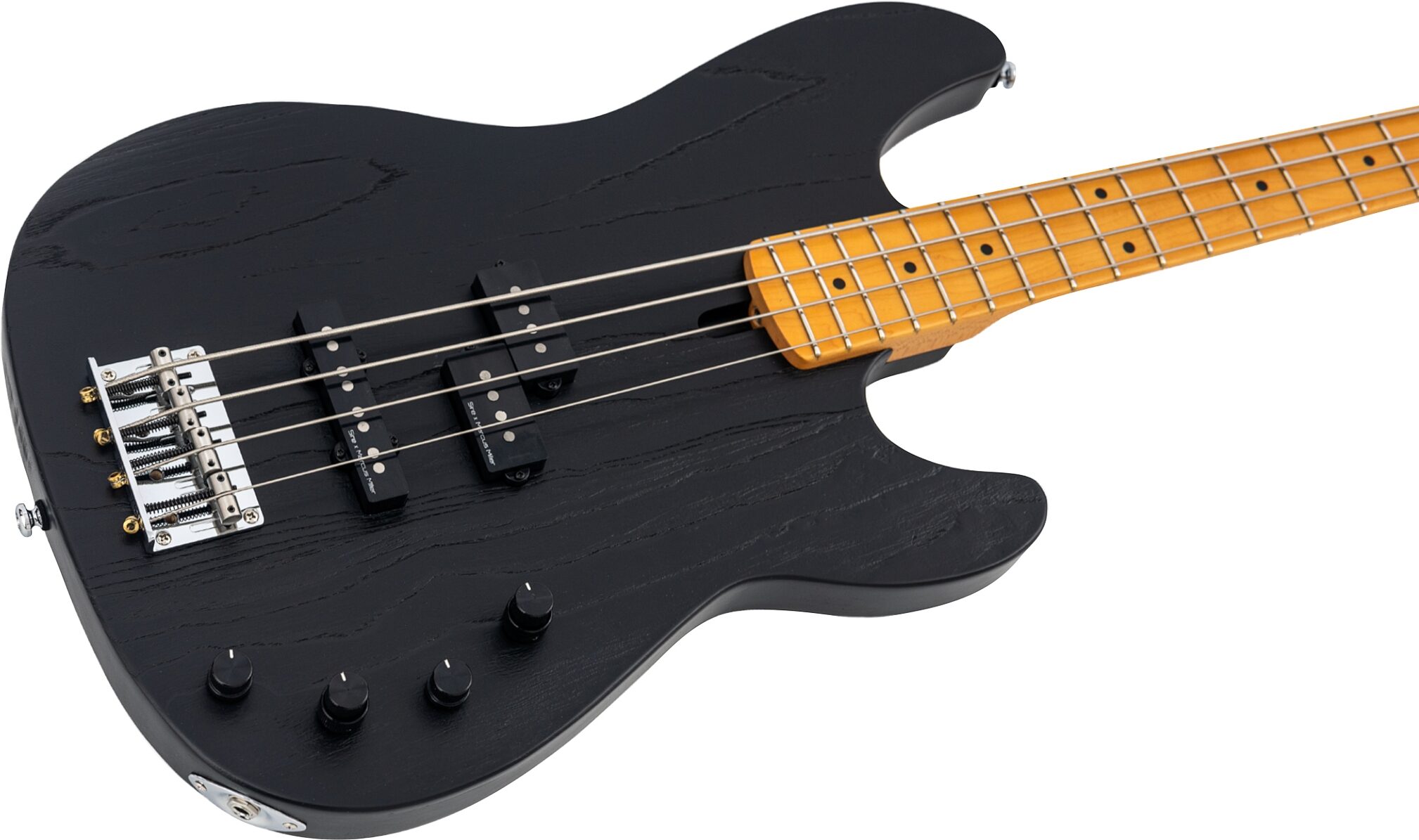 Sire Marcus Miller P6 Electric Bass, Black, Action Position Back