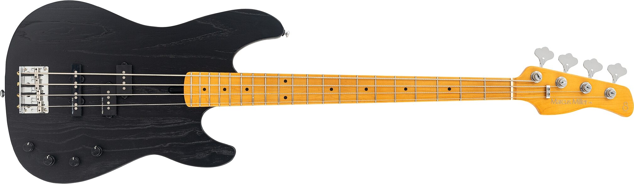 Sire Marcus Miller P6 Electric Bass, Black, Action Position Back