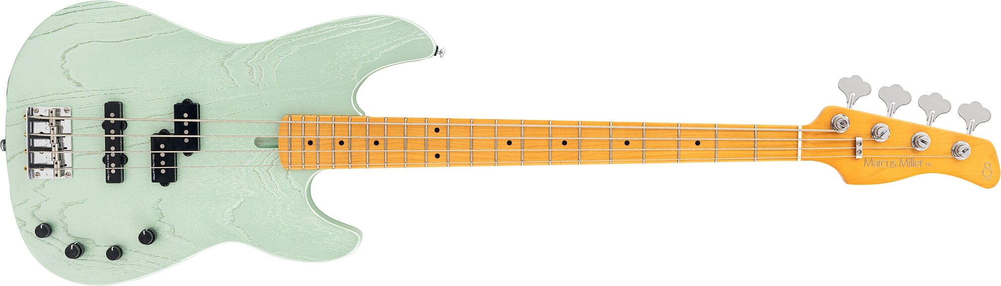 Sire Marcus Miller P6 Electric Bass, Surf Green Metallic, Action Position Back