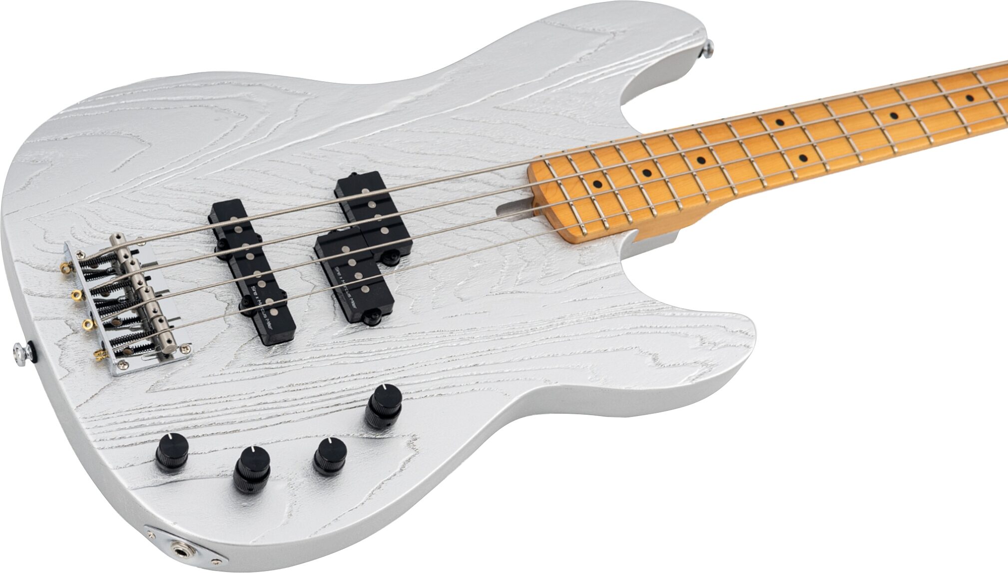 Sire Marcus Miller P6 Electric Bass, Inca Silver, Action Position Back