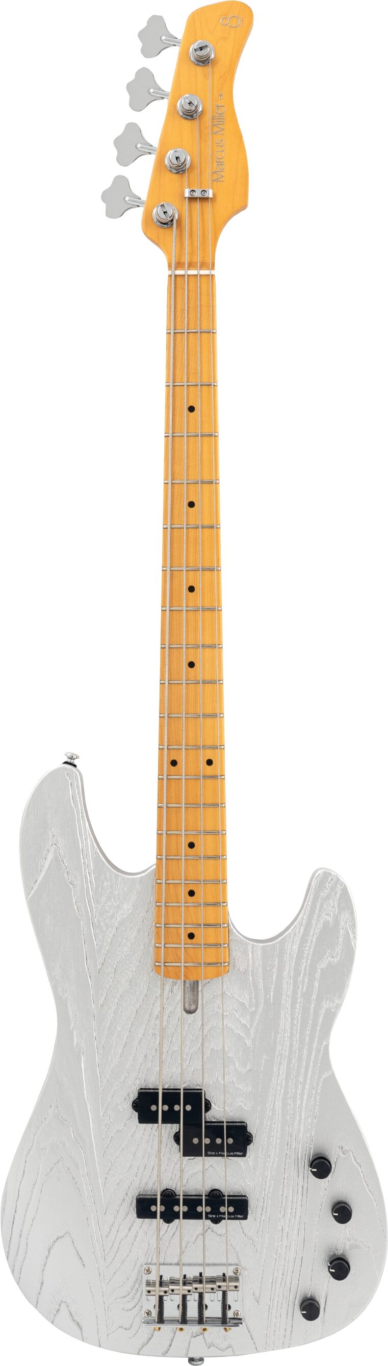 Sire Marcus Miller P6 Electric Bass, Inca Silver, Action Position Back
