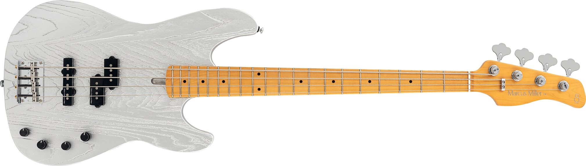 Sire Marcus Miller P6 Electric Bass, Inca Silver, Action Position Back