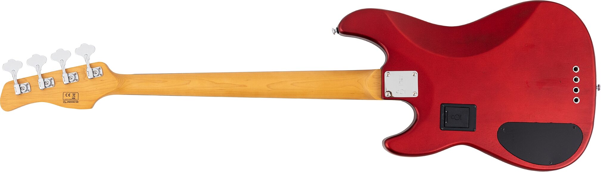 Sire Marcus Miller P6 Electric Bass, Candy Apple Red, Action Position Back