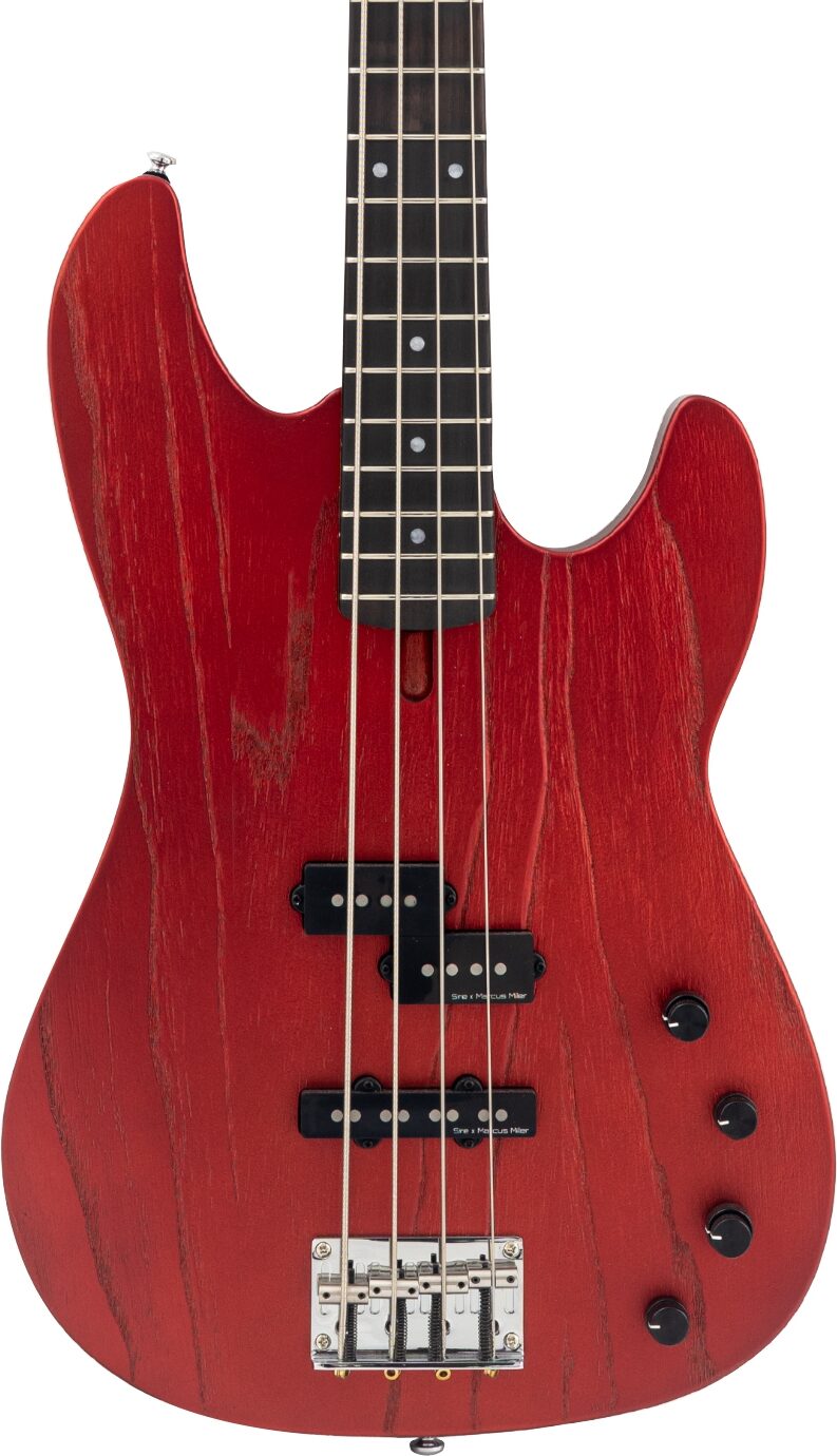 Sire Marcus Miller P6 Electric Bass, Candy Apple Red, Action Position Back