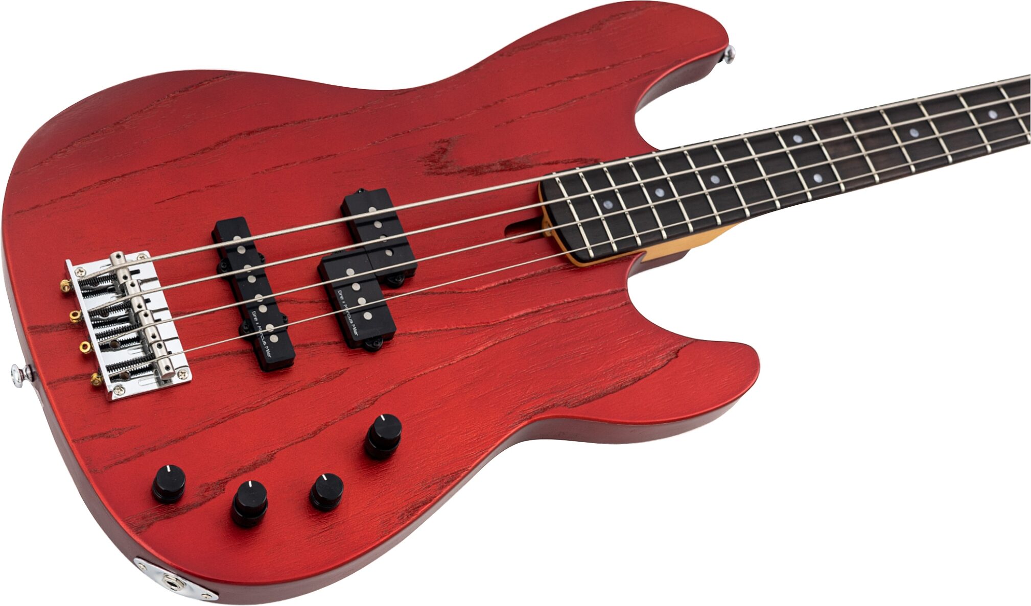 Sire Marcus Miller P6 Electric Bass, Candy Apple Red, Action Position Back