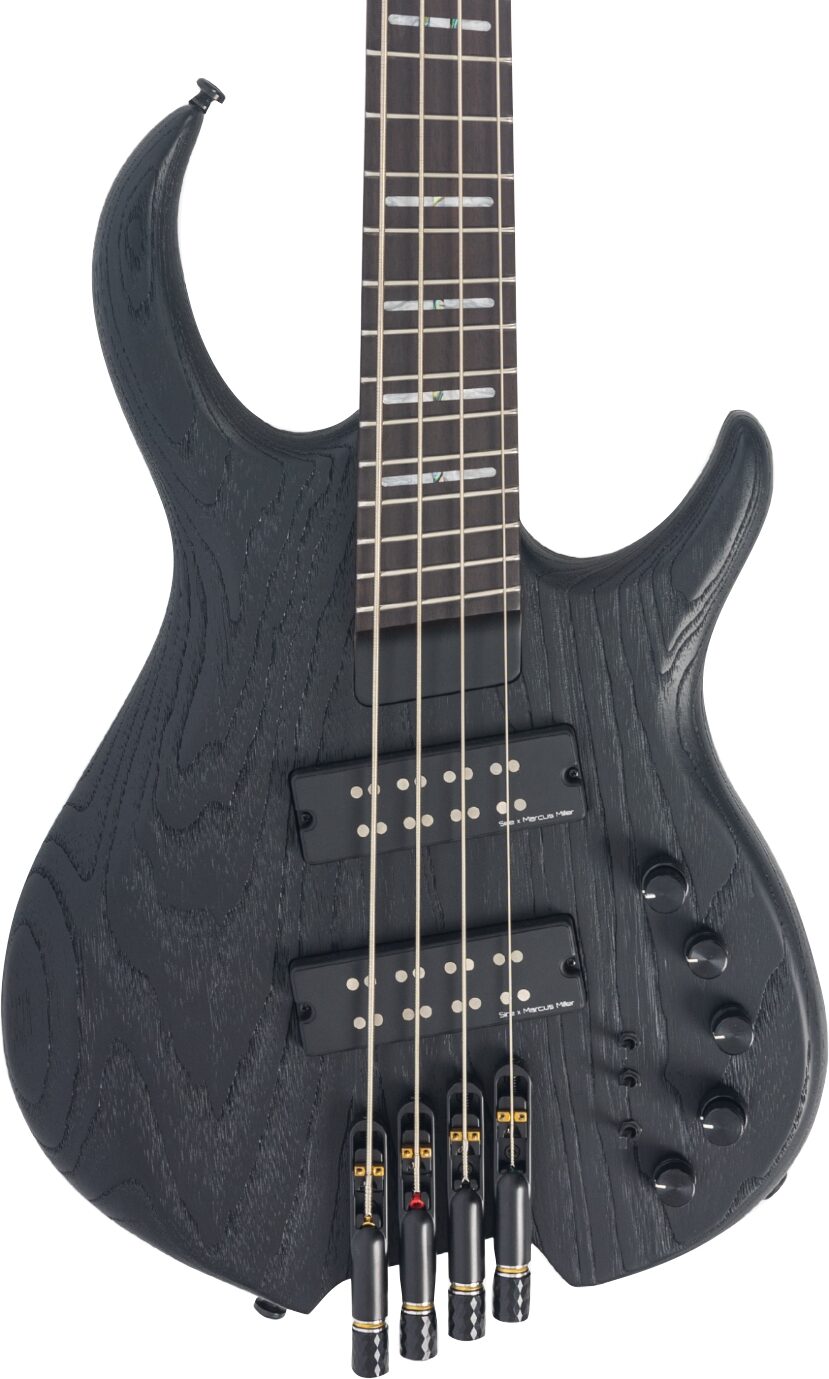 Sire Marcus Miller M6 4-String Headless Electric Bass (with Gig Bag), Black, Action Position Back