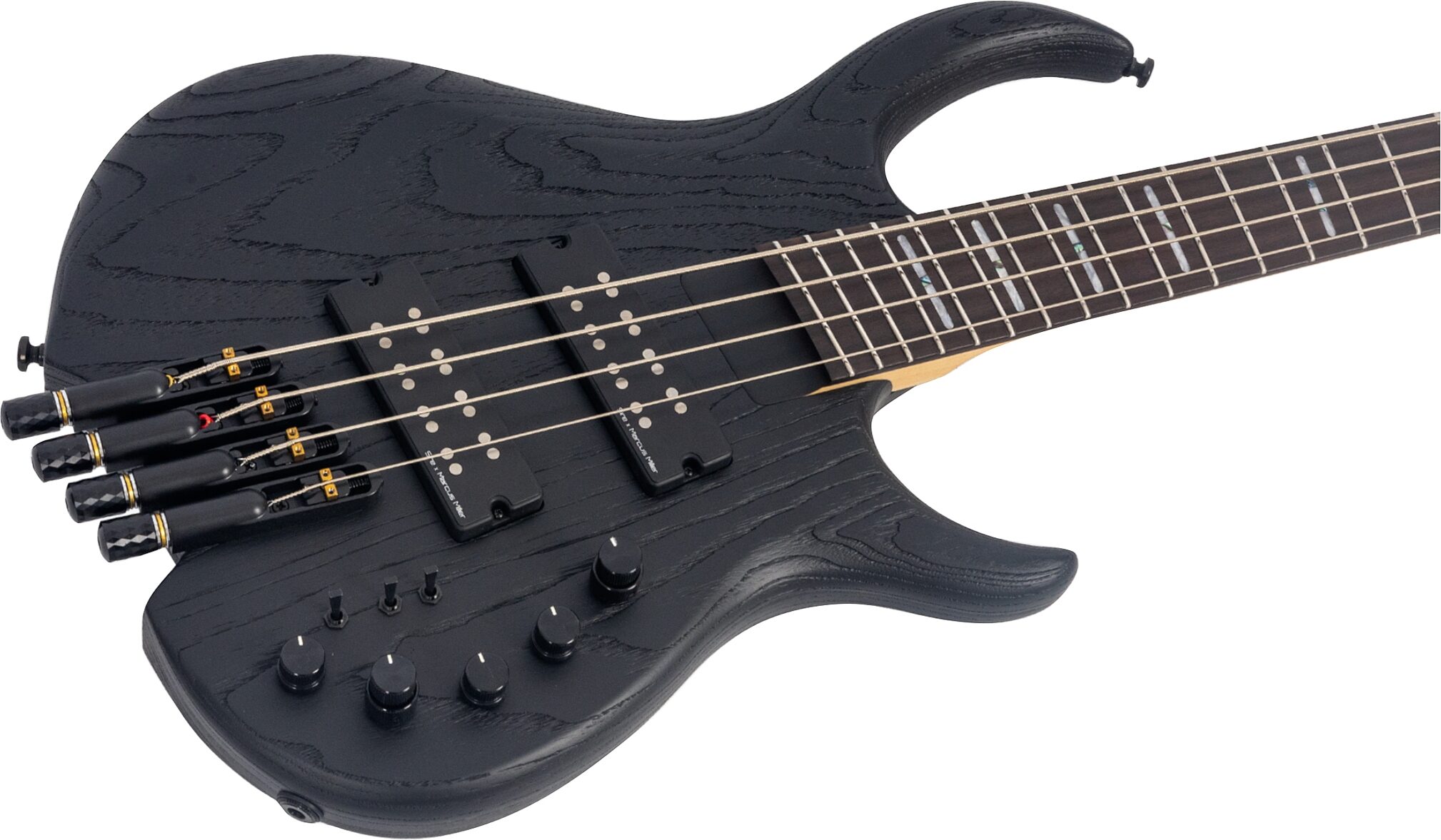 Sire Marcus Miller M6 4-String Headless Electric Bass (with Gig Bag), Black, Action Position Back