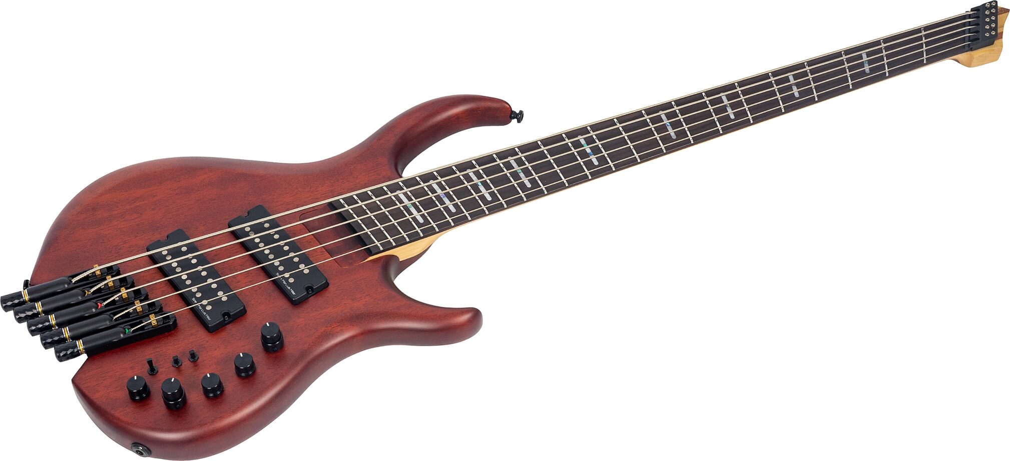 Sire Marcus Miller M6 Headless Electric Bass, 5-String, Mahogany, Action Position Back