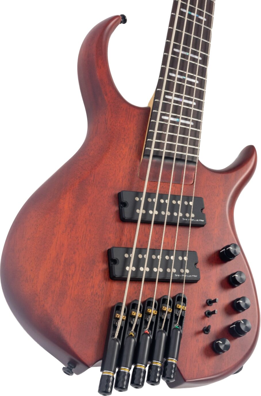 Sire Marcus Miller M6 Headless Electric Bass, 5-String, Mahogany, Action Position Back