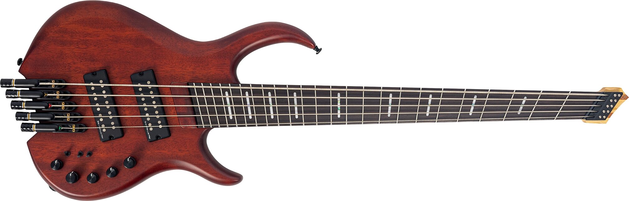 Sire Marcus Miller M6 Headless Electric Bass, 5-String, Mahogany, Action Position Back