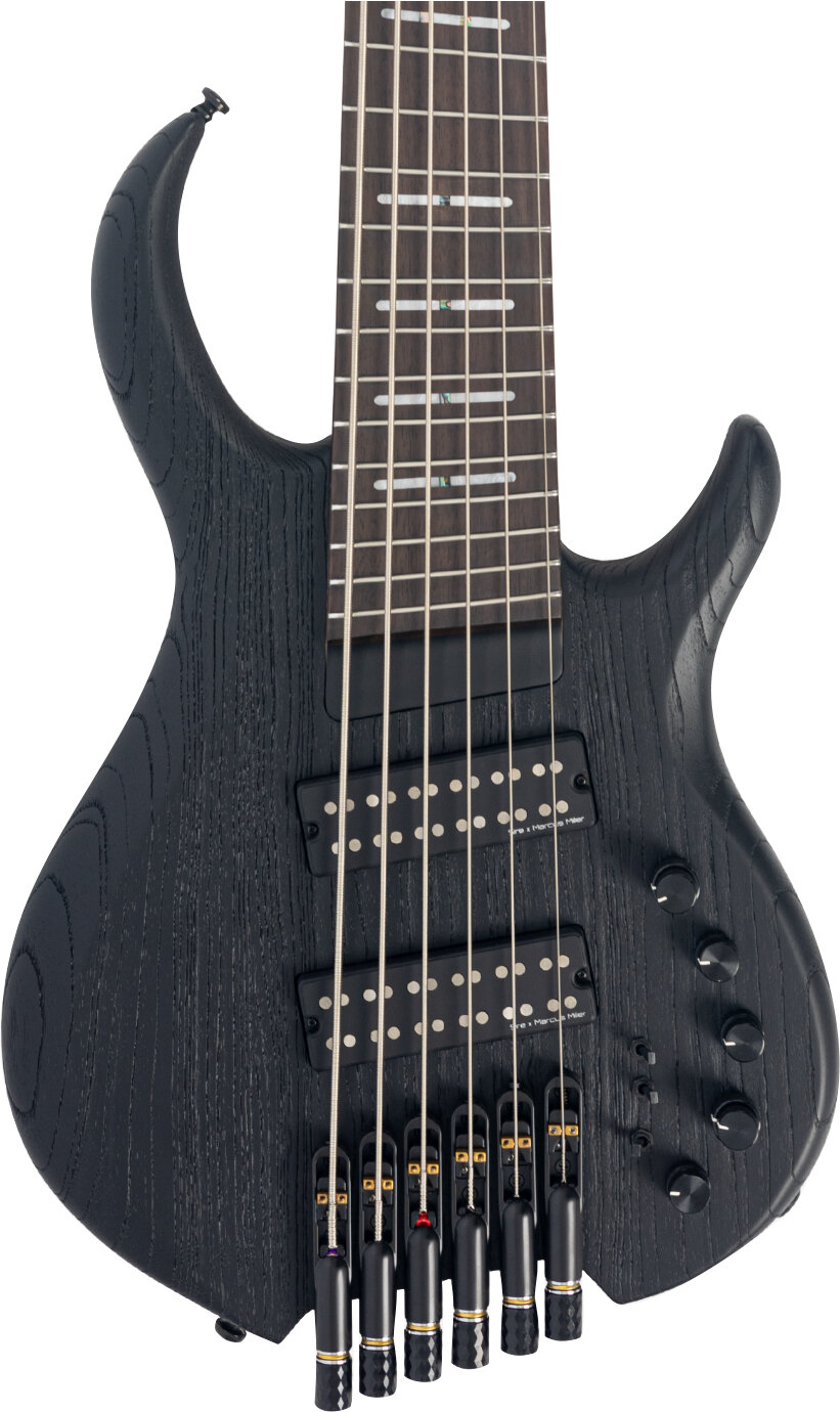 Sire Marcus Miller M6 6-String Headless Electric Bass, Black, Action Position Back