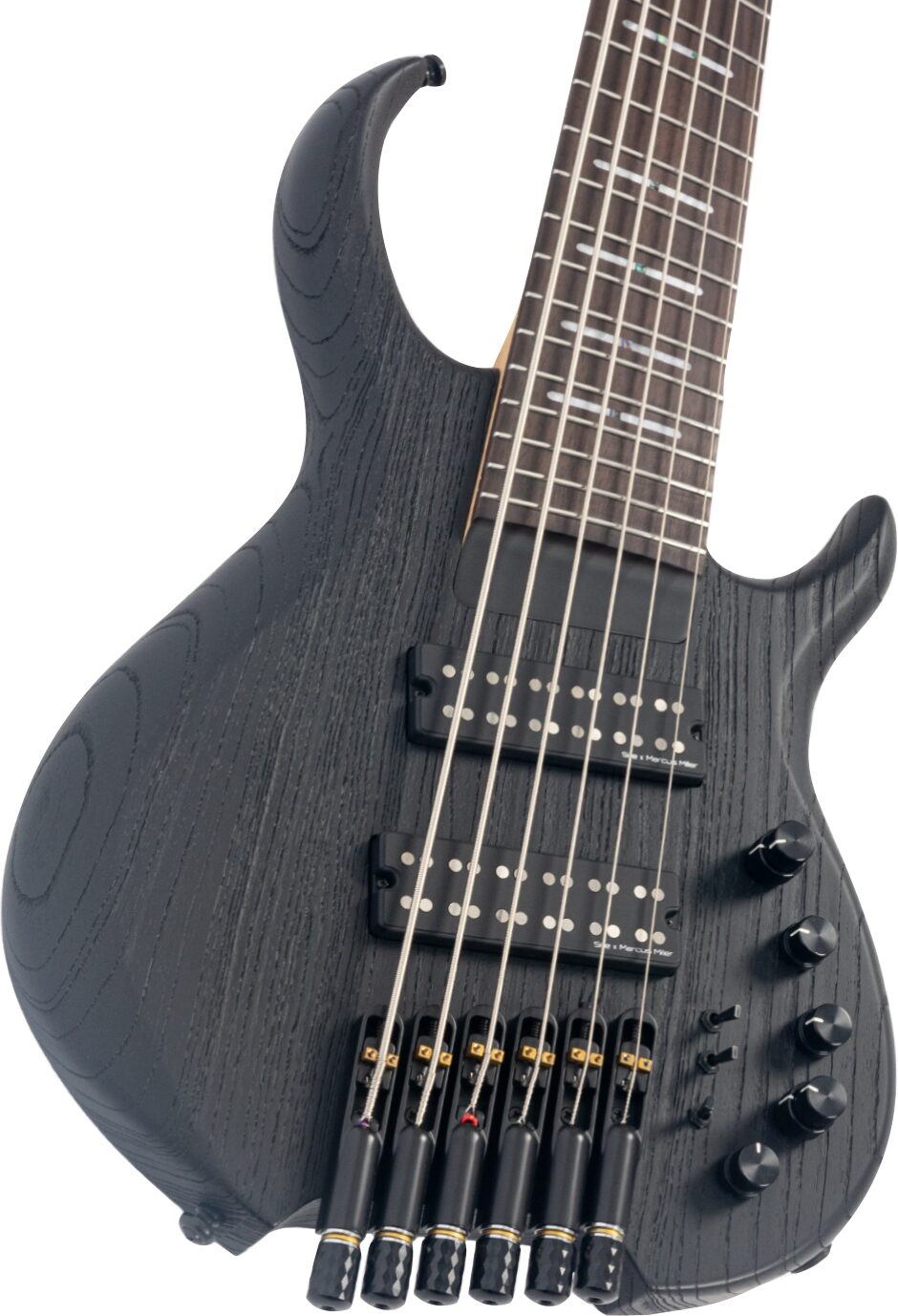 Sire Marcus Miller M6 6-String Headless Electric Bass, Black, Action Position Back