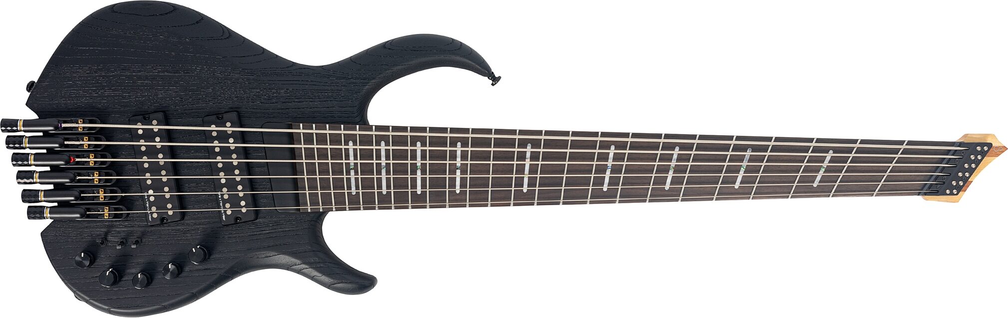 Sire Marcus Miller M6 6-String Headless Electric Bass, Black, Action Position Back