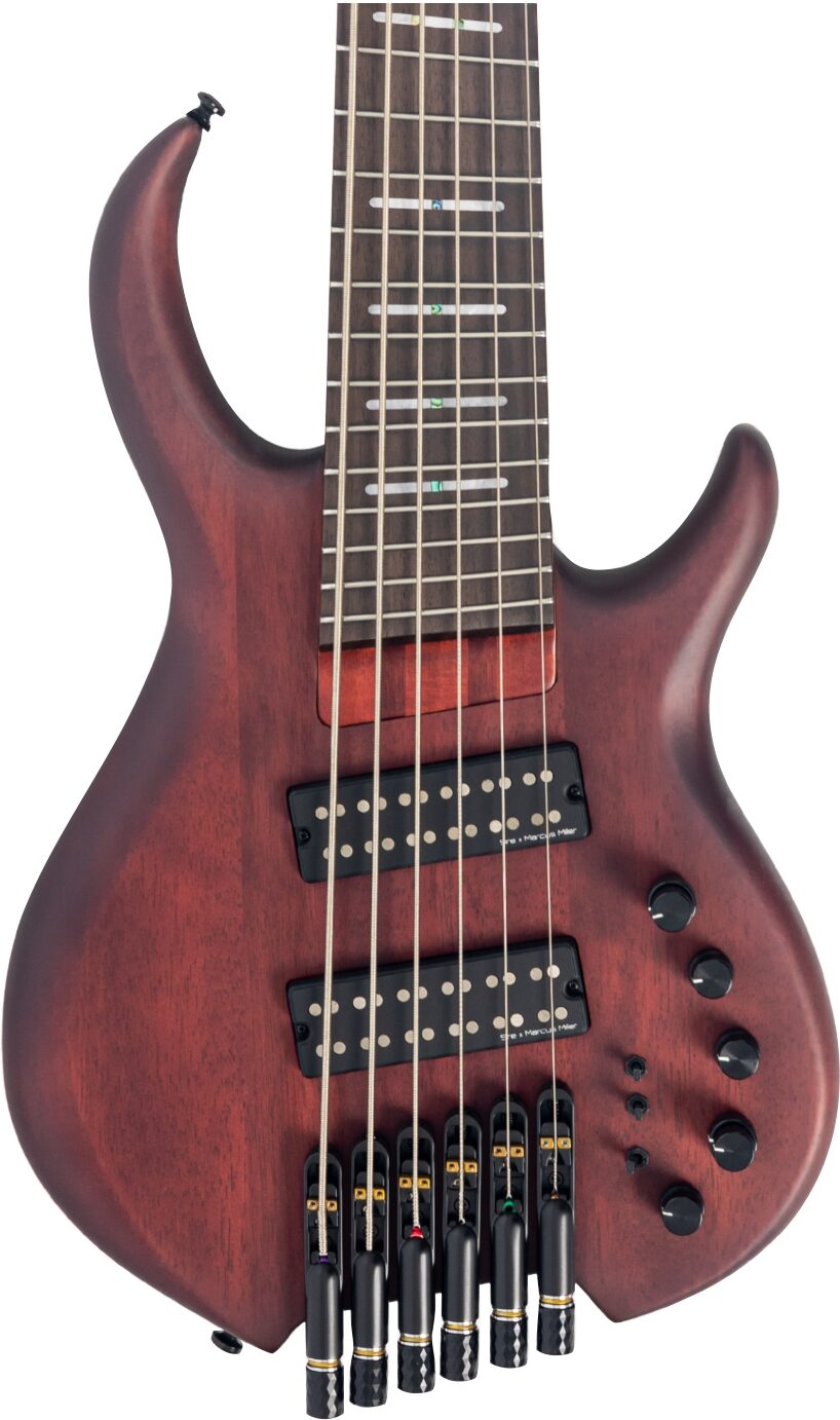 Sire Marcus Miller M6 Headless Electric Bass, 6-String, Mahogany, Action Position Back