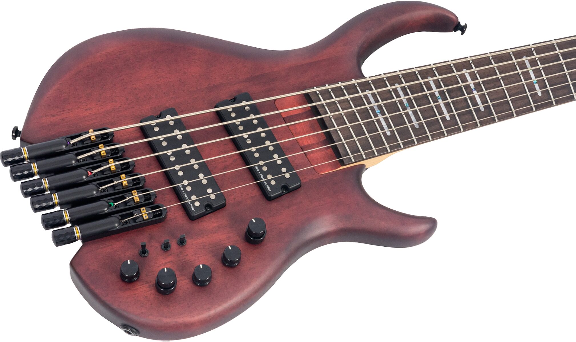 Sire Marcus Miller M6 Headless Electric Bass, 6-String, Mahogany, Action Position Back