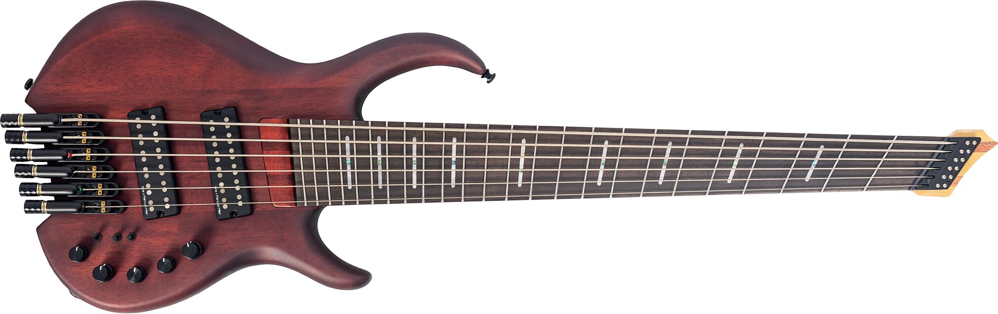 Sire Marcus Miller M6 Headless Electric Bass, 6-String, Mahogany, Action Position Back
