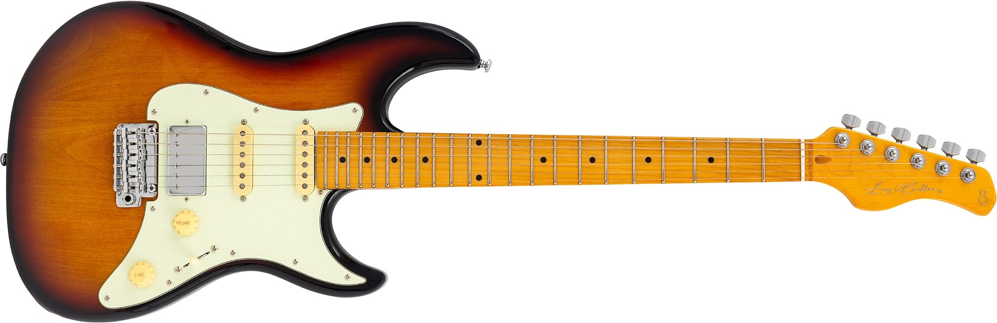 Sire Larry Carlton S5 HSS Electric Guitar, 3-Color Tobacco Sunburst, Action Position Back
