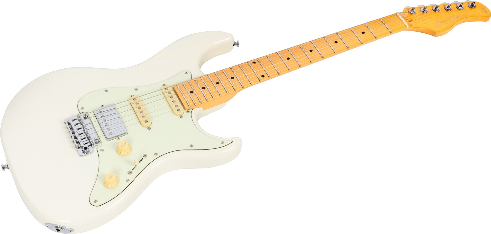 Sire Larry Carlton S5 HSS Electric Guitar, Olympic White, Action Position Back