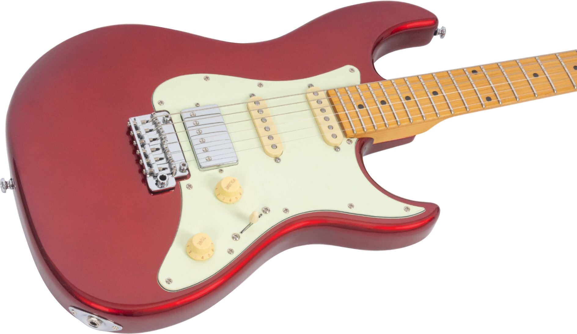 Sire Larry Carlton S5 HSS Electric Guitar, Candy Apple Red, Action Position Back