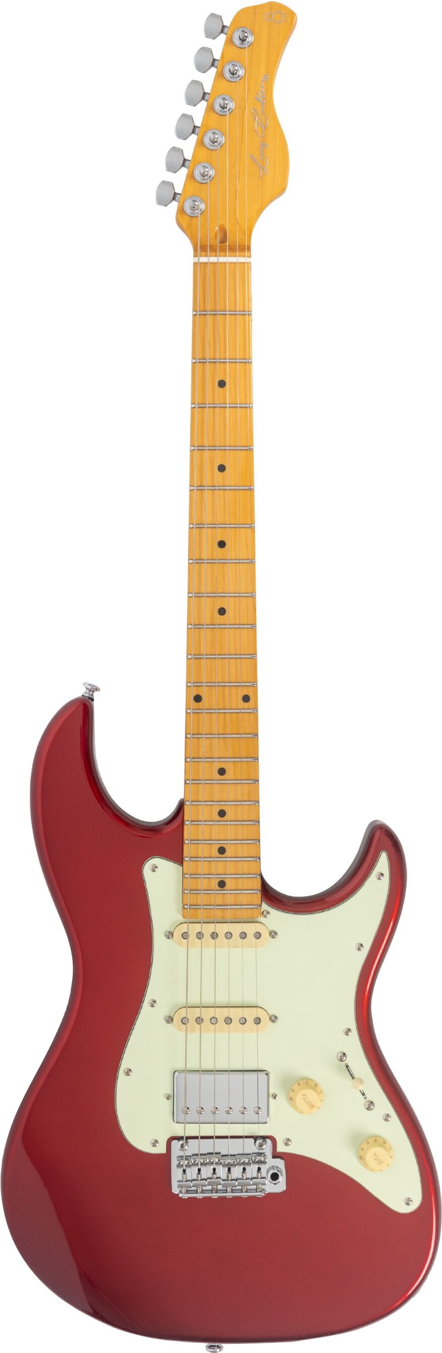 Sire Larry Carlton S5 HSS Electric Guitar, Candy Apple Red, Action Position Back