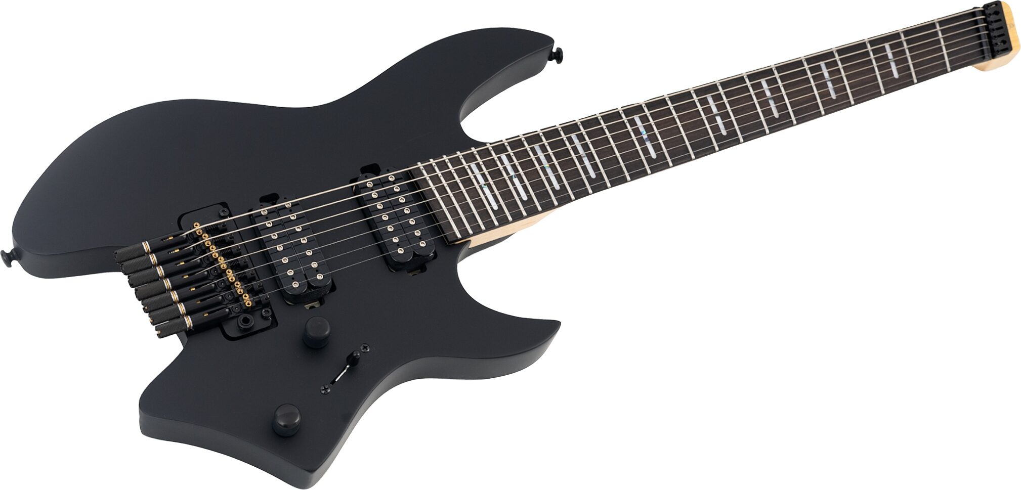 Sire Larry Carlton X6 Headless Electric Guitar, 7-String, Black, Action Position Back