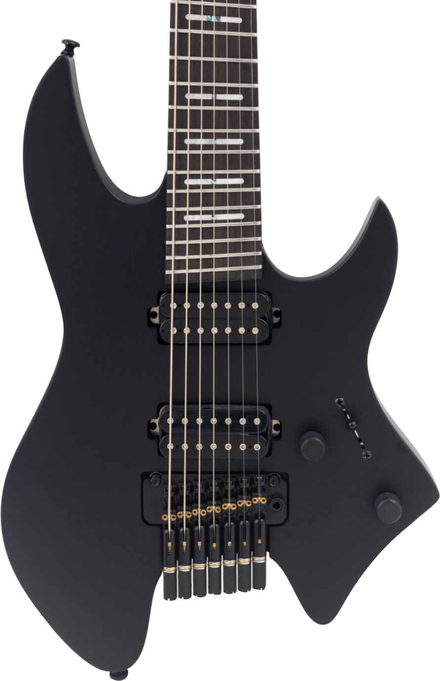 Sire Larry Carlton X6 Headless Electric Guitar, 7-String, Black, Action Position Back