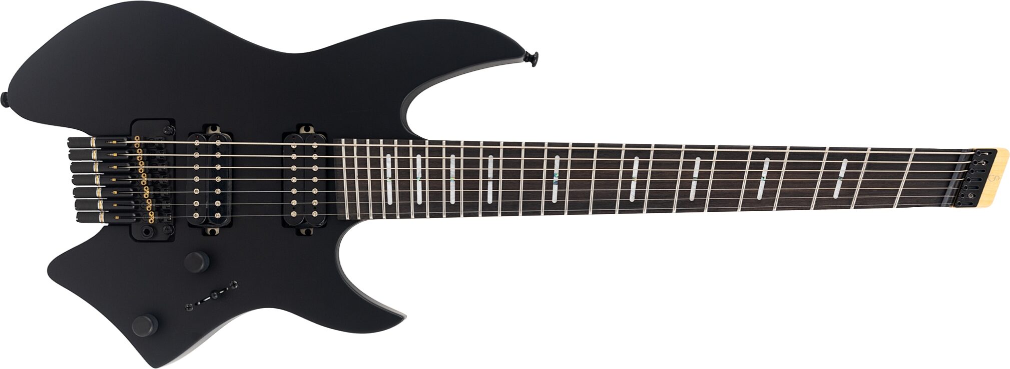 Sire Larry Carlton X6 Headless Electric Guitar, 7-String, Black, Action Position Back