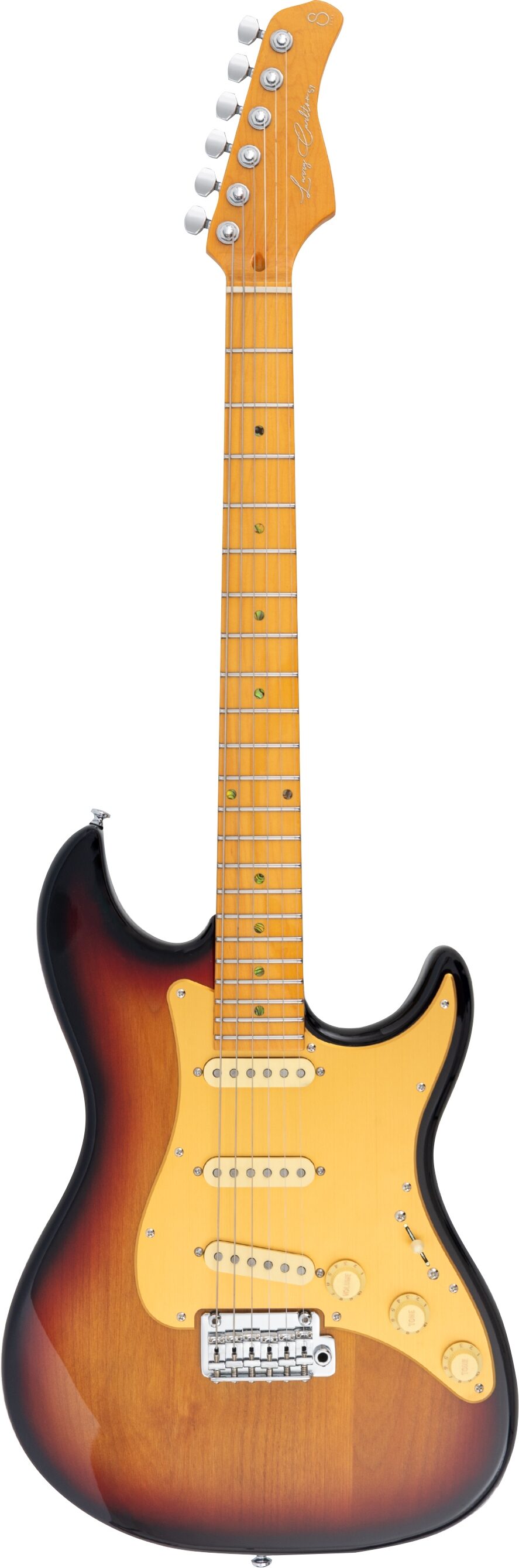 Sire Larry Carlton S7 New Gen Electric Guitar, 3-Tone Sunburst, Action Position Back