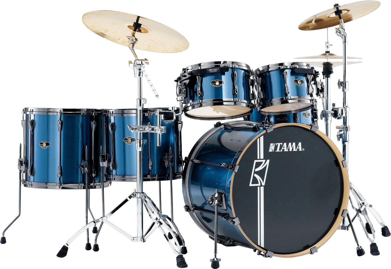 Tama SK62HZBNS Superstar SK Hyper-Drive 6-Piece Drum Shell Kit, Brush Vintage Blue