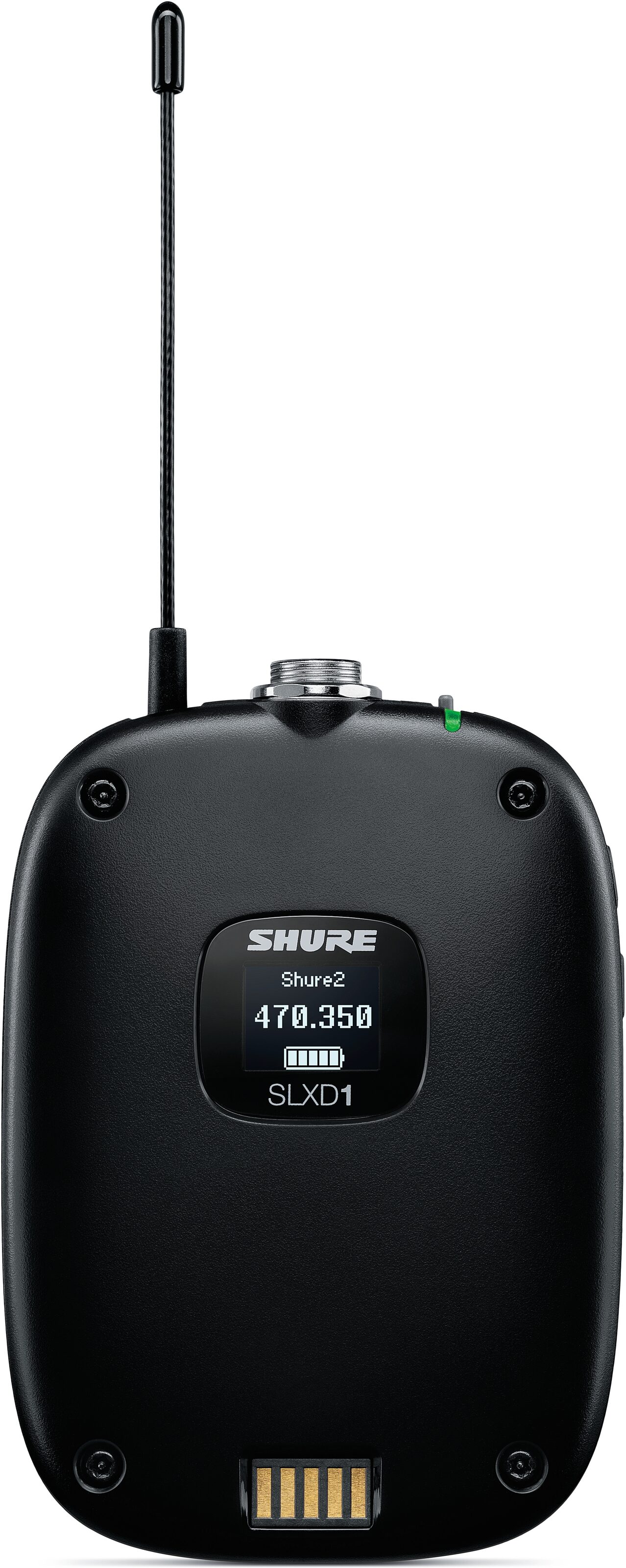 Shure SLXD14/85 Lavalier Wireless Microphone System, Band H55 (514-558 MHz), Detail Side