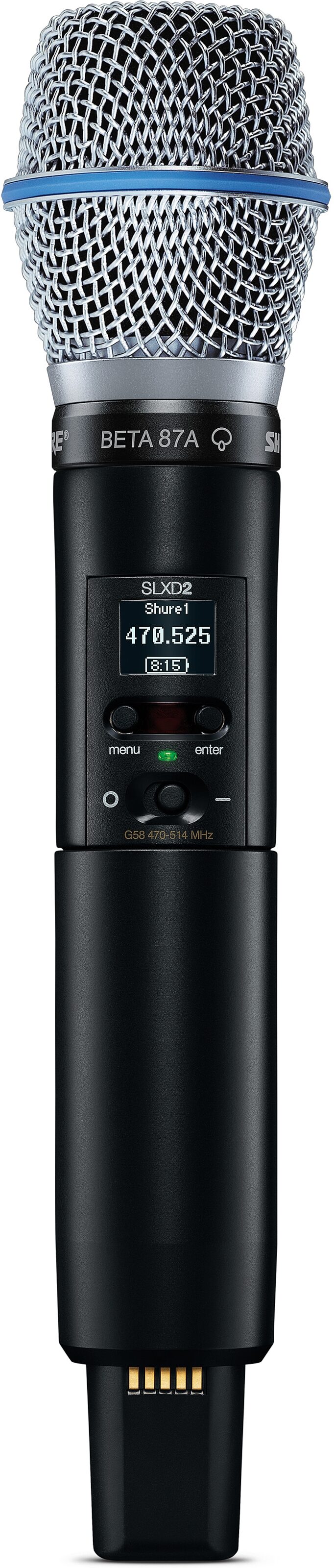 Shure SLXD2/B87A Handheld Digital Wireless Transmitter with BETA87A  Microphone Capsule