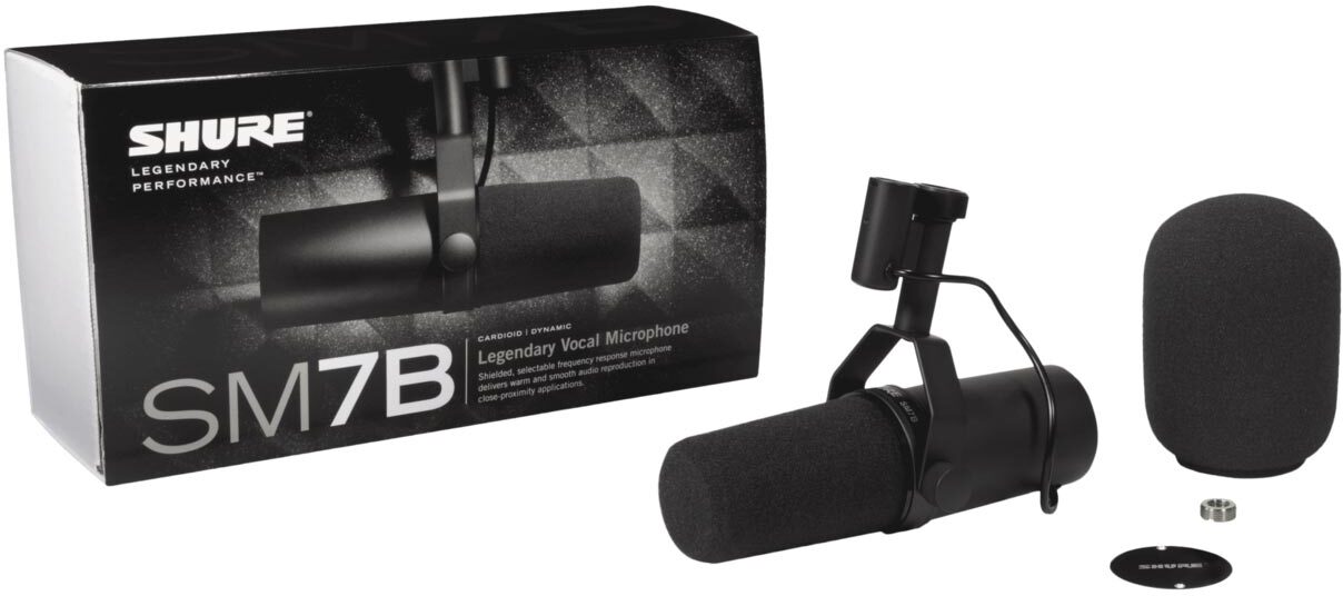 Shure SM7B Large-diaphragm cardioid dynamic microphone at Crutchfield