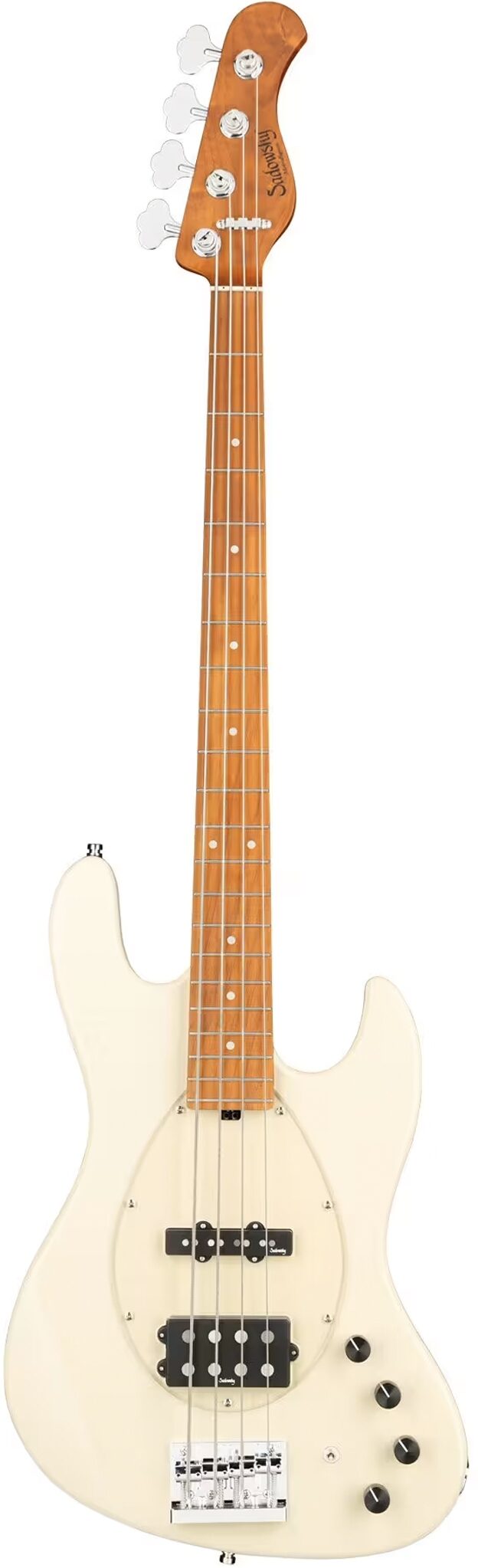 Sadowsky MetroExpress MJ4 Electric Bass, with Maple Fingerboard, Olympic White, Action Position Back