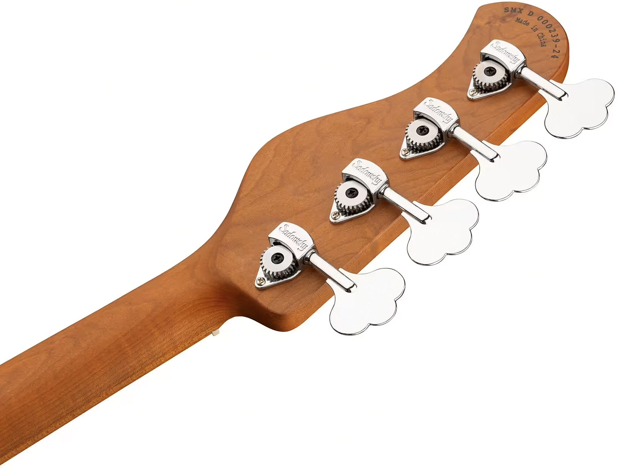 Sadowsky MetroExpress MJ4 Electric Bass, with Maple Fingerboard, Olympic White, Action Position Back