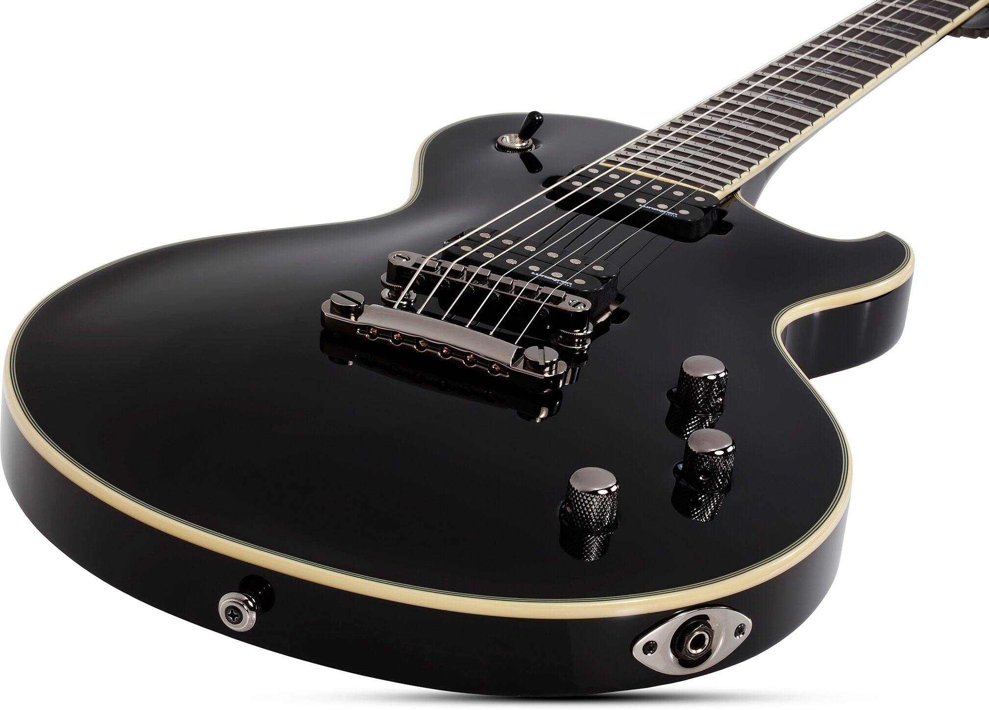 Schecter Solo-II Blackjack Electric Guitar, Gloss Black, Open Box (Very Good), Action Position Back